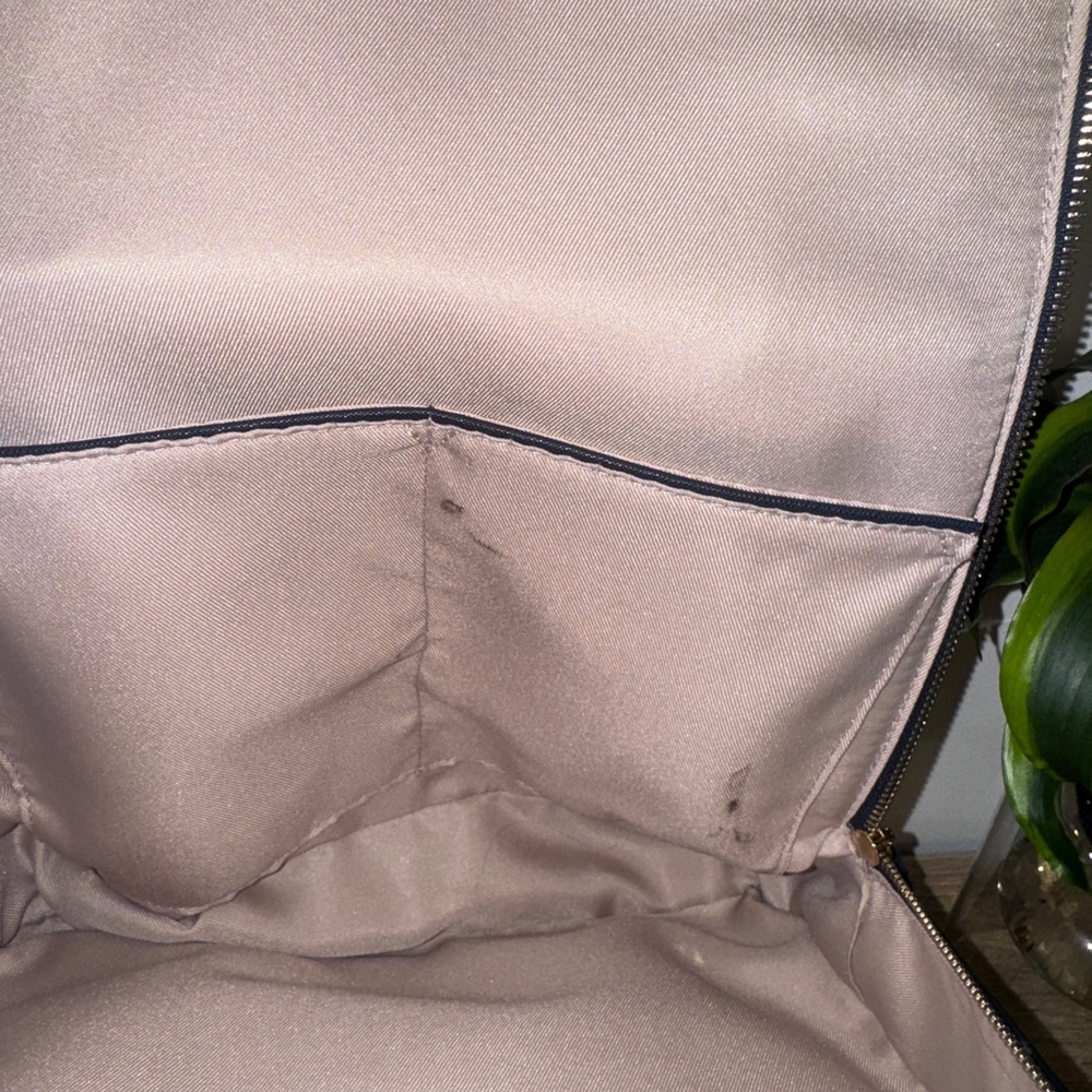 Calpak Navy Backpack with Gold Hardware Laptop Bag - Picture 4 of 9